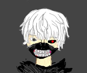 Ken Kaneki wearing his mask - Drawception