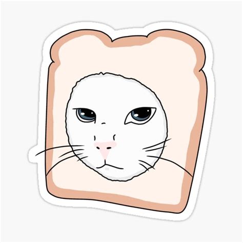 "Funny toast cat meme - Pattern Ver." Sticker by BiitterblueM | Redbubble