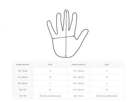 Sizing Chart - SimRacingGloves.com