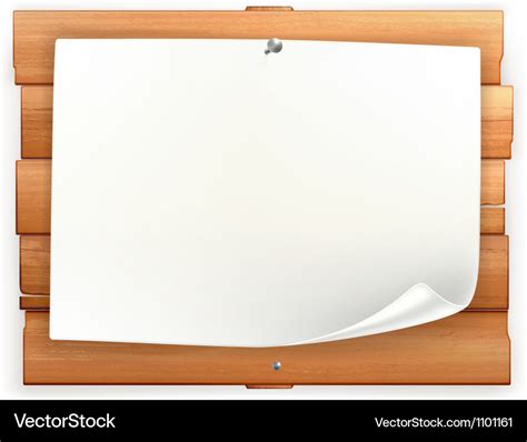 Announcement on wooden board Royalty Free Vector Image