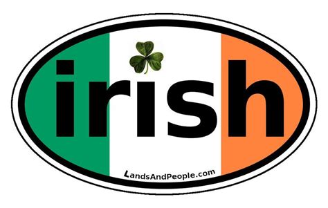 Irish Ireland Flag Car Bumper Sticker Decal Oval. Irish, World Stickers ...