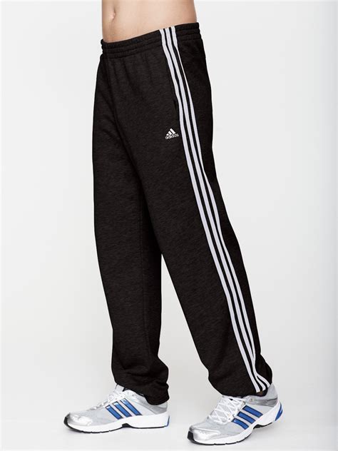 Adidas Adidas Mens 3 Stripe Essentials Core Cuffed Sweat Pants in Black ...