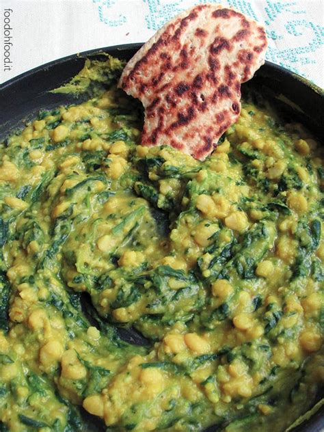 Dried fava bean and spinach dhal - recipe with dried fava beans | Ricetta | Ricette, Cibi ...