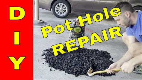 DIY asphalt patch for driveway - YouTube