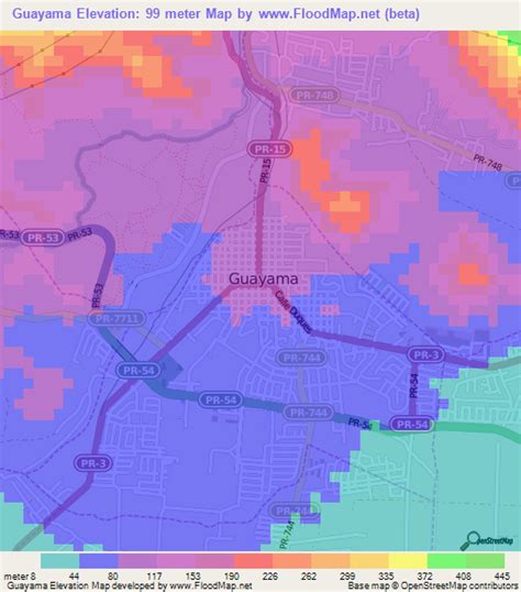 Elevation of Guayama,Puerto Rico Elevation Map, Topography, Contour