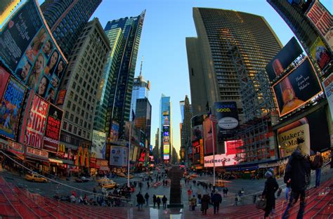 Times Square - Fisheye HDR 4k Ultra 高清壁纸 | 桌面背景 | 4279x2816 | ID:695921 - Wallpaper Abyss