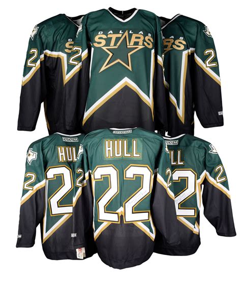 Lot Detail - Brett Hull Dallas Stars Signed Jersey Collection of 3 from ...