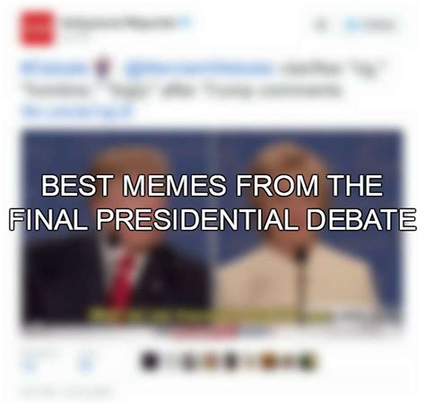 Internet reacts to final presidential debate with hilarious memes