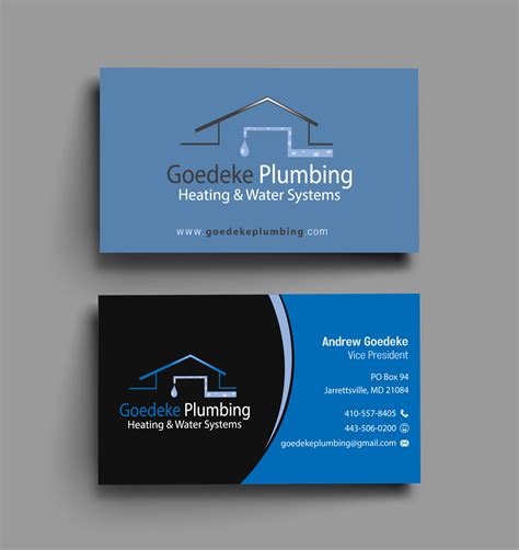 Elegant, Playful, Plumbing Business Card Design for a Company by Infinitive Technology | Design ...