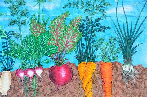 Mural Of Garden Vegetables Free Stock Photo - Public Domain Pictures