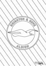 Striped Brighton And Hove Albion Badge Printable Colouring Page  sketch template