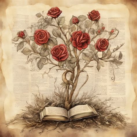 Vintage Book Tree Art Print Free Stock Photo - Public Domain Pictures