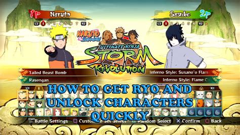 Fastest Way to Unlock All Characters Naruto Shippuden Ultimate Ninja Storm Revolution - YouTube