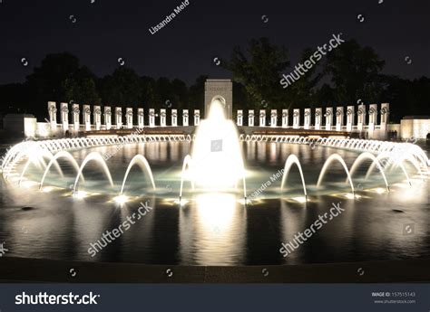 World War Memorial Ii Night Washingtondc Stock Photo 157515143 ...