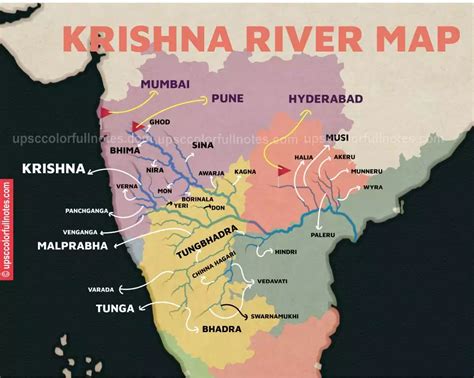 Krishna River Dams Map