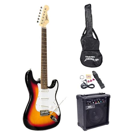 Pyle PEGKT15SB - Beginners Electric Guitar Kit, Includes Amplifier ...