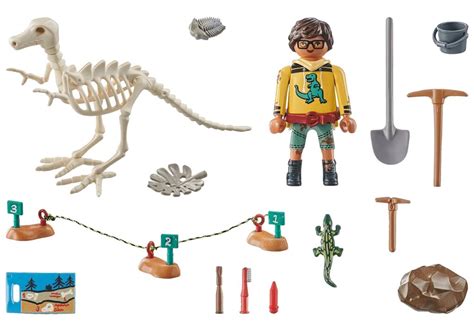 Playmobil Set: 71527 - Archaeological Dig with Dinosaur Skeleton ...