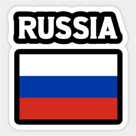 Russia Flag - Russia Flag - Sticker | TeePublic