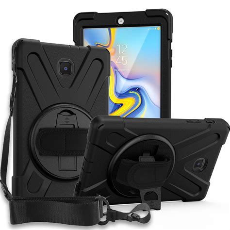 KIQ Galaxy Tab A 8 Inch case with Screen Protector, Tempered Glass Cover, Case with Stand ...