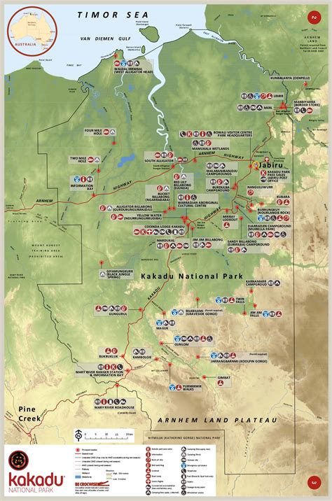 Kakadu National Park Camping Map