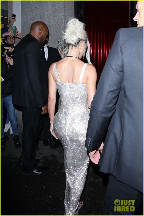 Kim Kardashian Shimmers in Silver Dress at D&G After Party with Khloe Kardashian (Photos): Photo ...