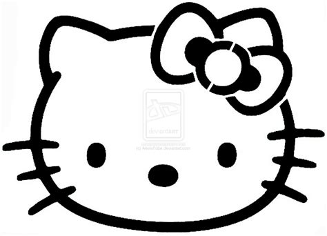 Easy Hello Kitty stencil by AlexisFobe - ClipArt Best - ClipArt Best