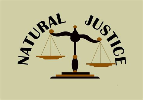 Principle of Natural Justice - Social Laws Today