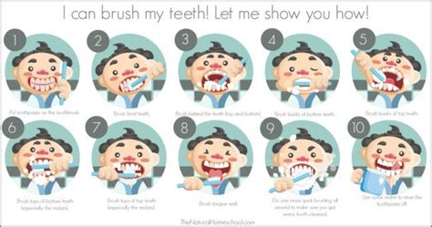 The Best Printables on Steps to Brushing Teeth for Kids - The Natural Homeschool | Brushing ...