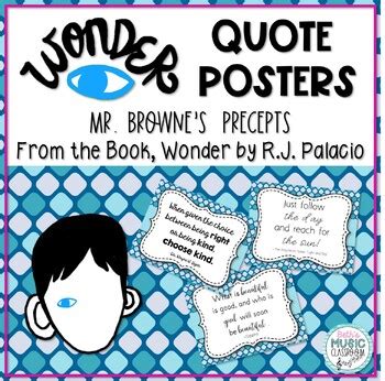 WONDER Quote Posters of Mr. Browne's Precepts - book by RJ Palacio