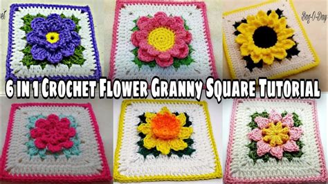 Crochet Flower Granny Square | Crochet Granny Square Tutorial | Bag O Day Crochet - YouTube