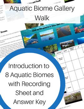 Aquatic Biome Gallery Walk by Steminist Science | TPT