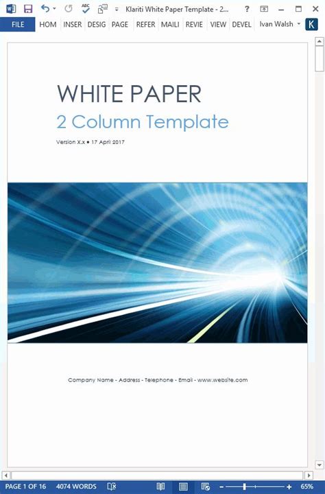 White Paper format Template Luxury White Papers – Ms Word Templates & Free Tutorials | Word ...