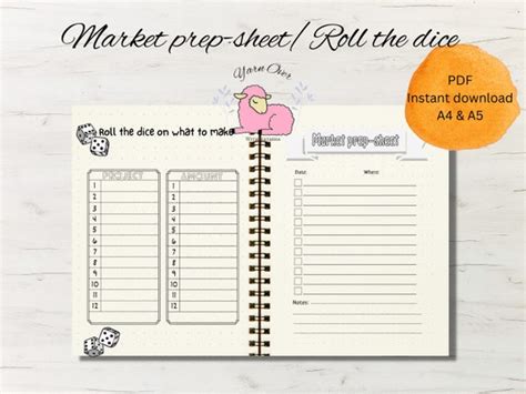 Printable Market Prep Planner Market Project Tracker Digital - Etsy