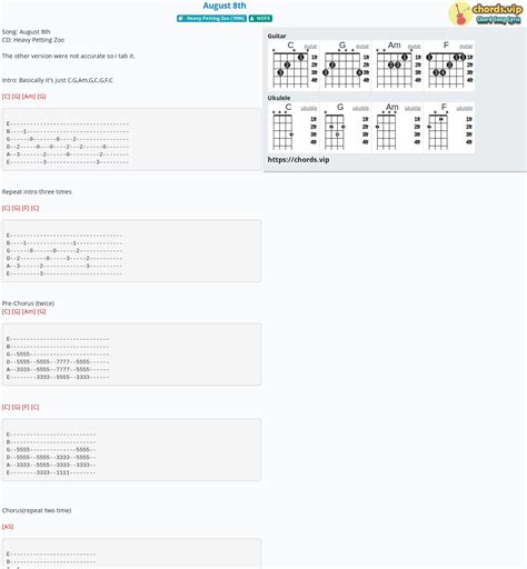 Chord: August 8th - NOFX - tab, song lyric, sheet, guitar, ukulele ...