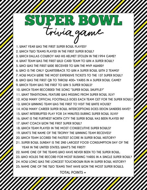 Super Bowl Party Games Printable 2024 - Image to u