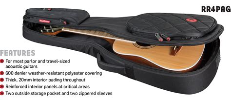 Parlor Acoustic Guitar Gig Bag Padded | Road Runner RR4PAG