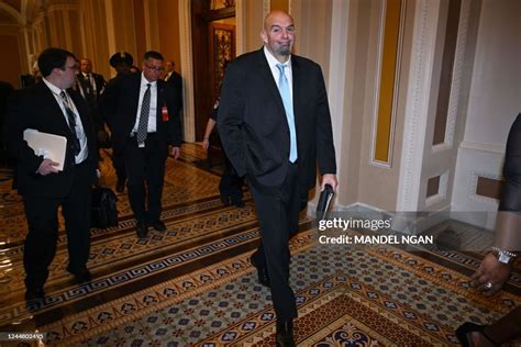 US Senator-elect John Fetterman, Democrat of Pennsylvania, walks in... News Photo - Getty Images