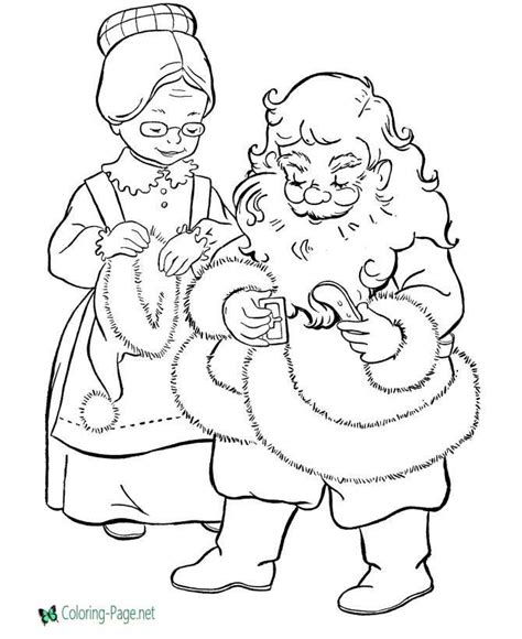 Mr and Mrs Santa Claus Coloring Pages