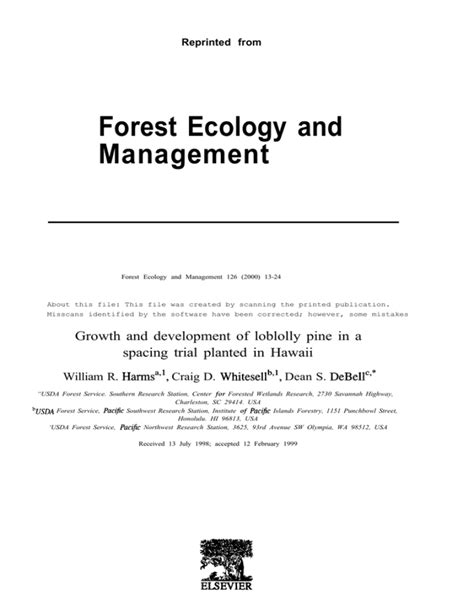 Forest Ecology and Management Reprinted from