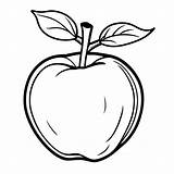 Simple apple With Leaf Coloring Page Lulu Pages sketch template