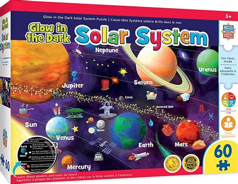 Educational Solar System 60 Piece Glow In The Dark Jigsaw Puzzle in 2021 | Solar system for kids ...