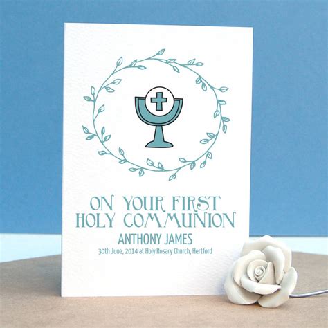 first holy communion personalised card by afewhometruths ...