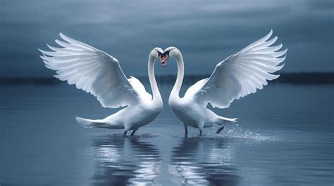 Premium AI Image | swan love