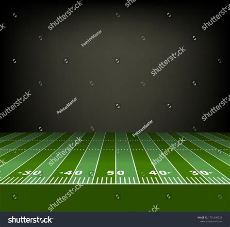 View Sideline American Football Field Vector Stock Vector (Royalty Free ...