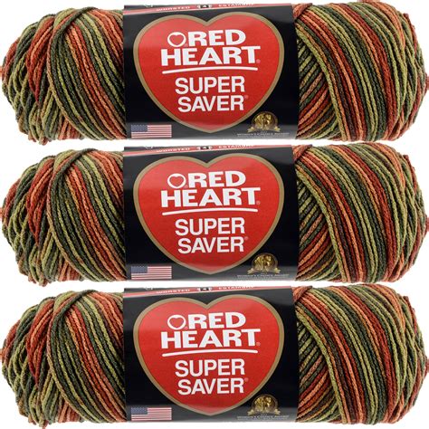 Red Heart Super Saver Yarn-Fall, Multipack Of 3 - Walmart.com