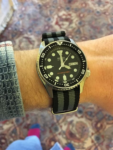 Seiko SKX013 on NATO strap | Watch strap, Watches, Watch strap ideas