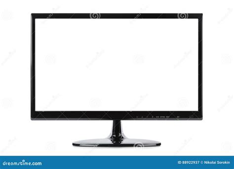 TV with blank screen stock image. Image of isolated, border - 88922937