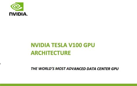 NVIDIA Tesla V100 GPU Architecture - MarTech Quest