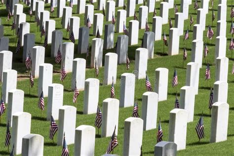 Military Cemetery with American Flags Editorial Photo - Image of member, bury: 72221276