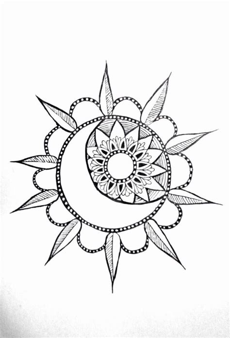 Sun and moon mandala | Mandala tattoo, Sun and moon mandala, Sun and moon drawings